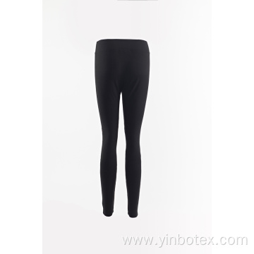 PU combined knit fabric legging pants